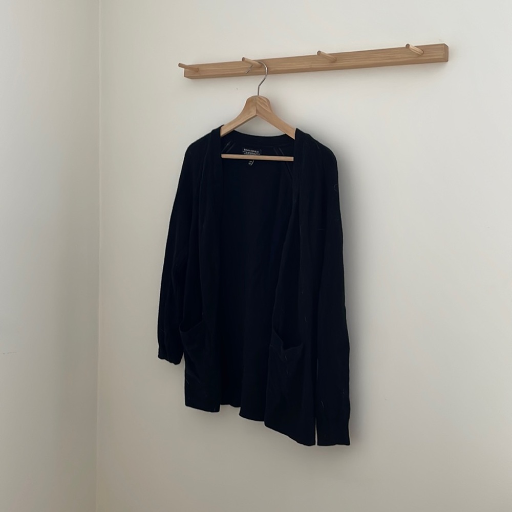 Merino black cardigan